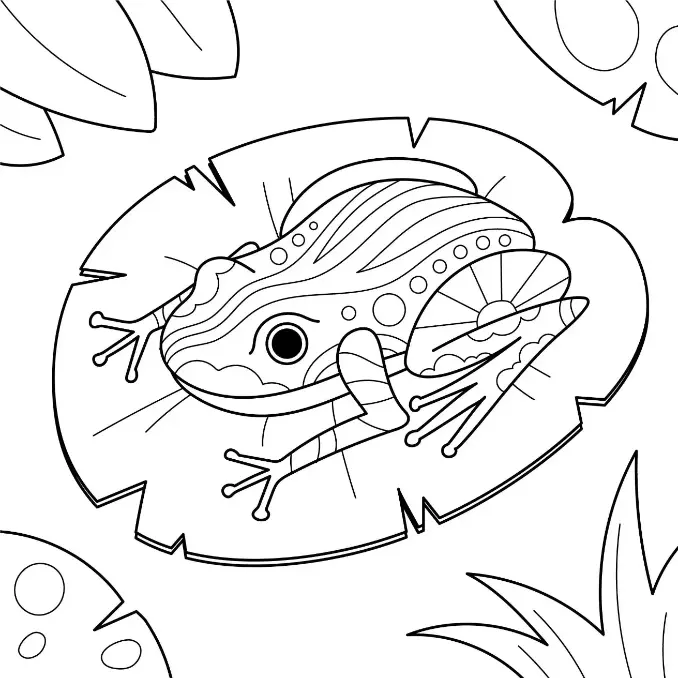 Free Frog Picture To Color In