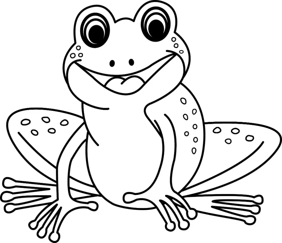 Free Frog Picture To Color In