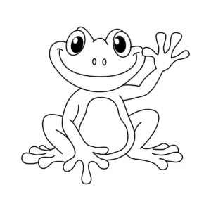Free Frog Picture To Color In