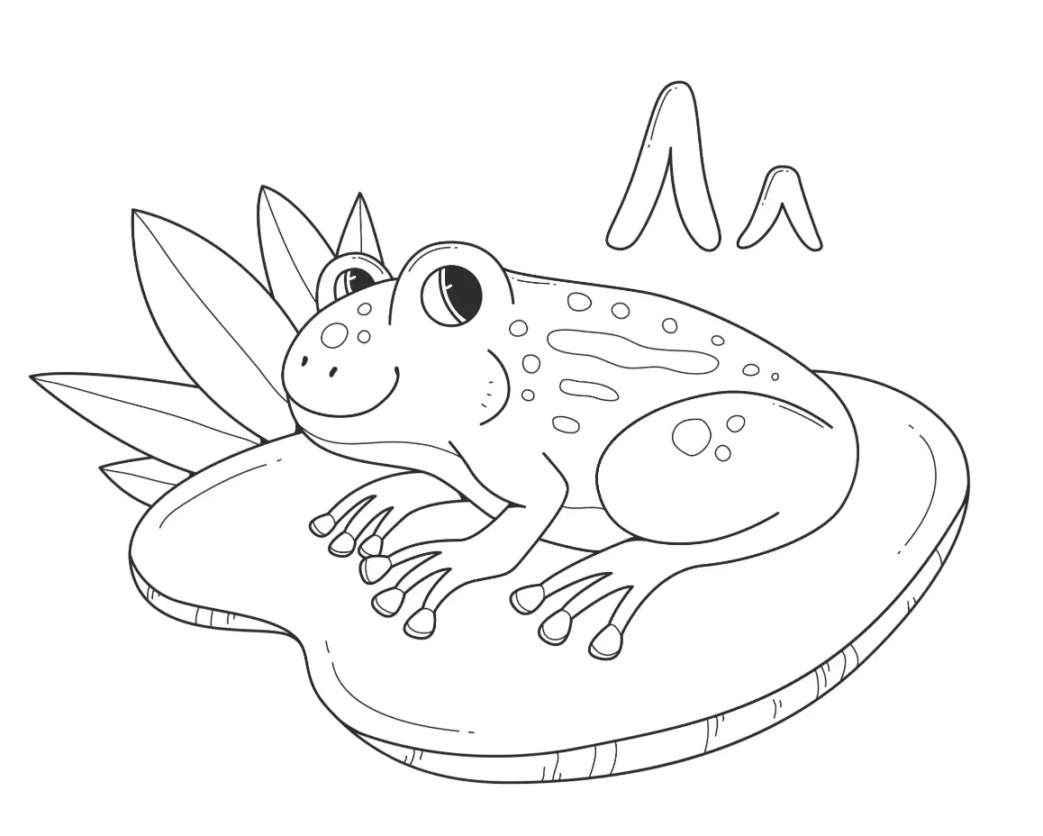 Free Frog Picture To Color In