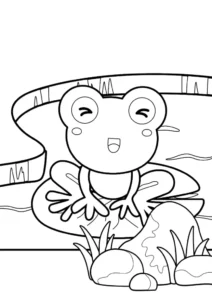 Free Frog Picture To Color In