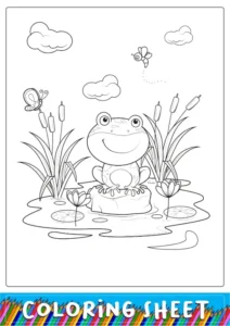 Free Frog Picture To Color In