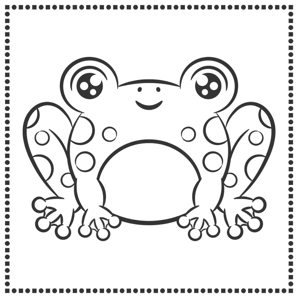 Free Frog Picture To Color In