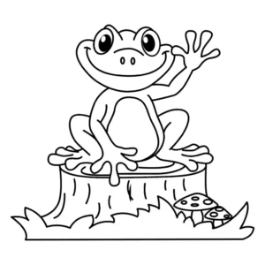 Free Frog Picture To Color In