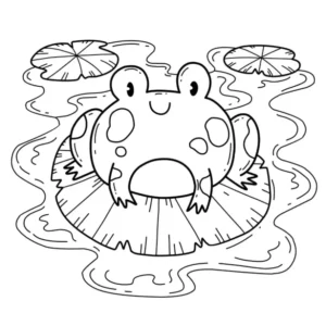 Free Frog Picture To Color In