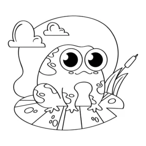 Free Frog Picture To Color In