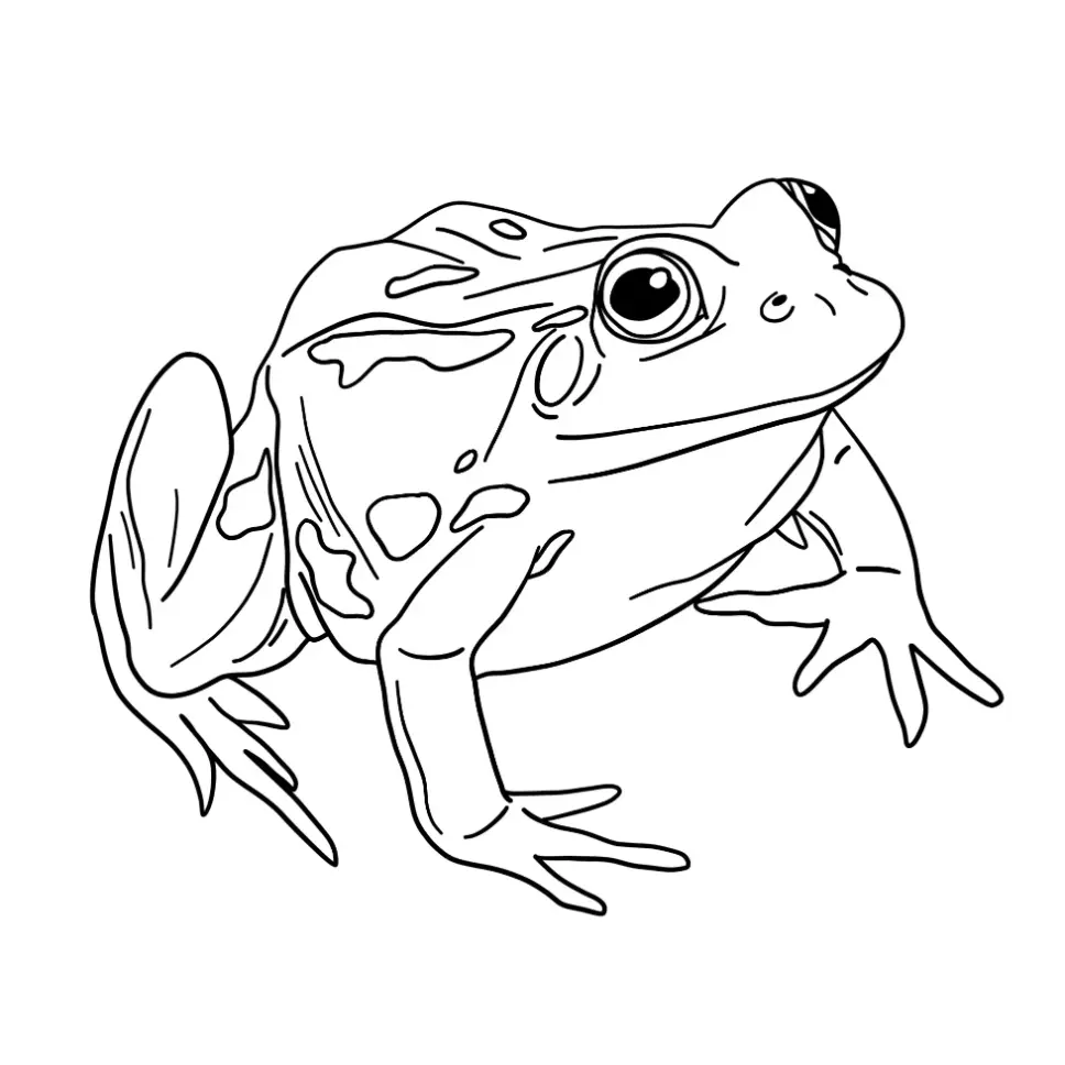 Free Frog Picture To Color In