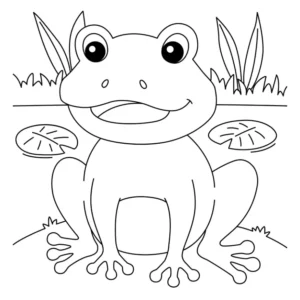 Free Frog Picture To Color In