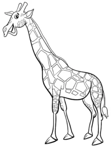 Free Giraffe Picture To Color In