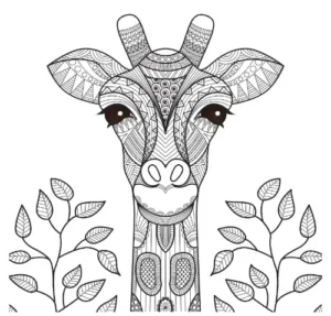 Free Giraffe Picture To Color In