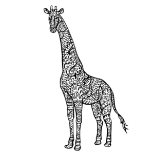 Free Giraffe Picture To Color In