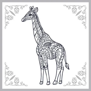 Free Giraffe Picture To Color In
