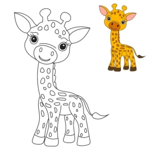 Free Giraffe Picture To Color In