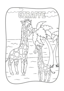 Free Giraffe Picture To Color In