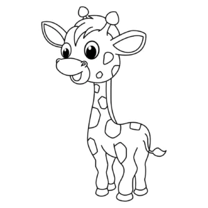 Free Giraffe Picture To Color In