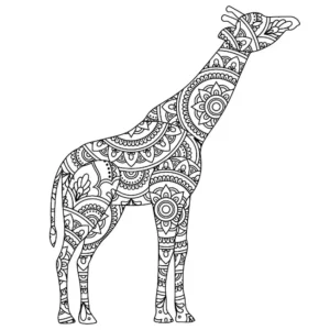Free Giraffe Picture To Color In