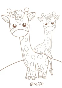 Free Giraffe Picture To Color In
