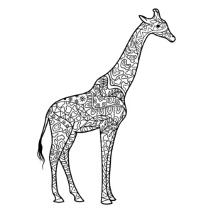 Free Giraffe Picture To Color In