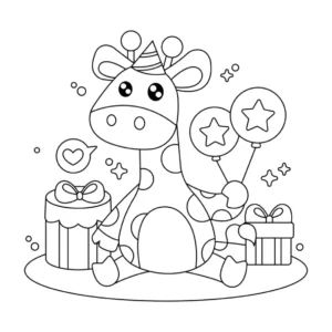 Free Giraffe Picture To Color In
