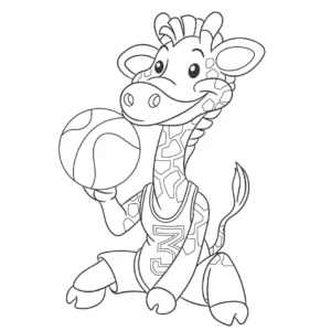 Free Giraffe Picture To Color In