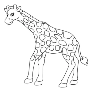 Free Giraffe Picture To Color In