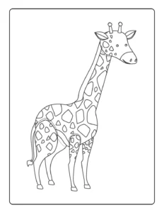 Free Giraffe Picture To Color In