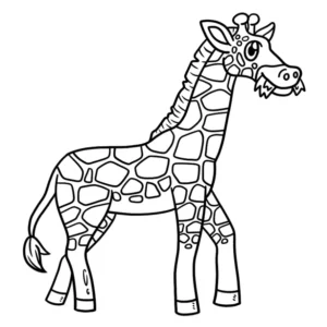 Free Giraffe Picture To Color In