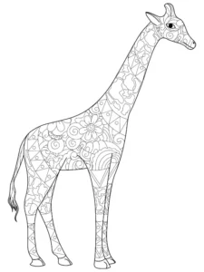 Free Giraffe Picture To Color In