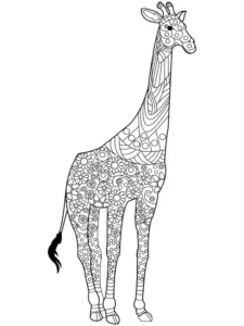 Free Giraffe Picture To Color In