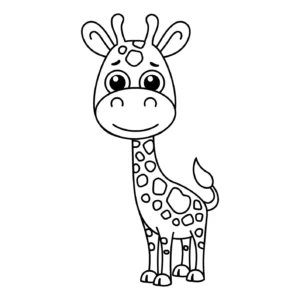 Free Giraffe Picture To Color In