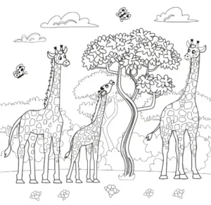 Free Giraffe Picture To Color In