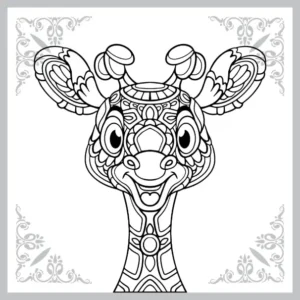 Free Giraffe Picture To Color In
