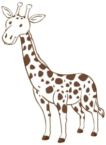 Free Giraffe Picture To Color In