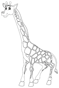 Free Giraffe Picture To Color In