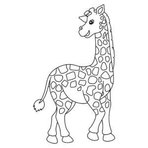 Free Giraffe Picture To Color In