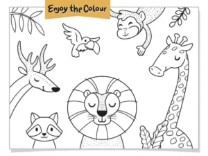 Free Giraffe Picture To Color In