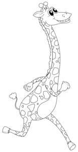 Free Giraffe Picture To Color In