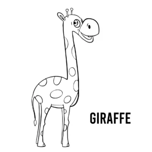 Free Giraffe Picture To Color In