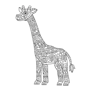 Free Giraffe Picture To Color In