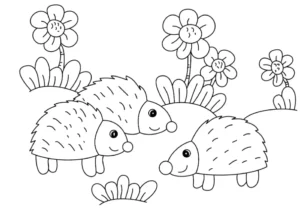 Free Hedgehog Picture To Color In