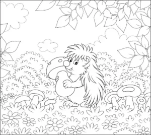 Free Hedgehog Picture To Color In