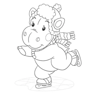 Free Hippo Picture To Color In