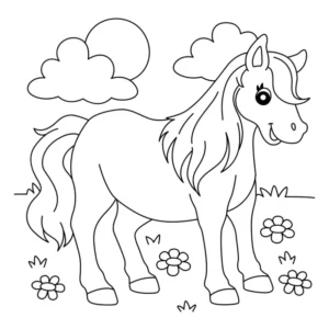 Free Horse Picture To Color In