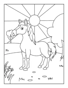 Free Horse Picture To Color In