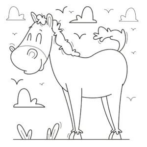 Free Horse Picture To Color In