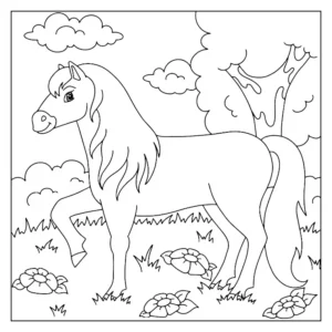 Free Horse Picture To Color In