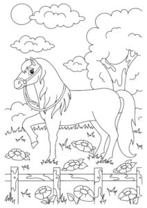 Free Horse Picture To Color In