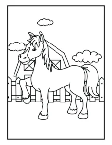 Free Horse Picture To Color In
