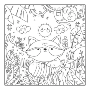 Free Jungle Picture To Color In