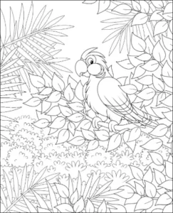 Free Jungle Picture To Color In
